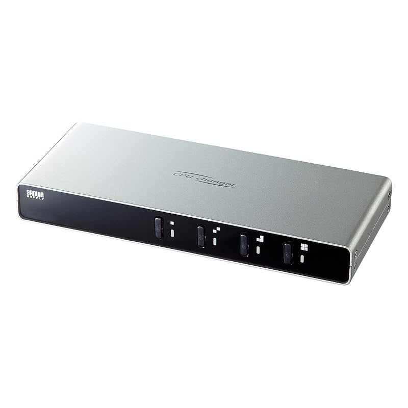 即納：サンワサプライ(Sanwa Supply) パソコン自動切替器(4:1) SW-KVM4LUN2 シルバー