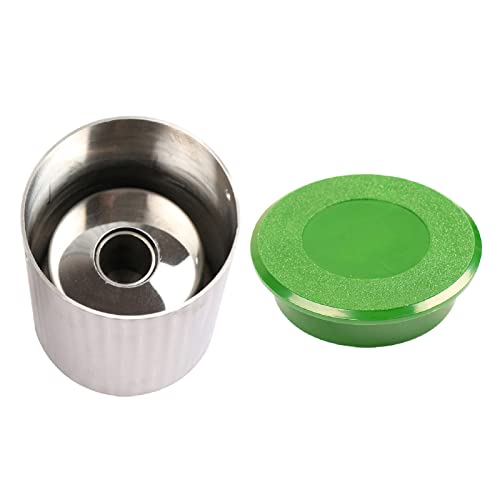 Famimueno ゴルフ カップ カバー 蓋 ふた 穴 ホール 練習 庭 金属 トレーニング 音 (シルバーカラーカップ1個緑ふた1個)