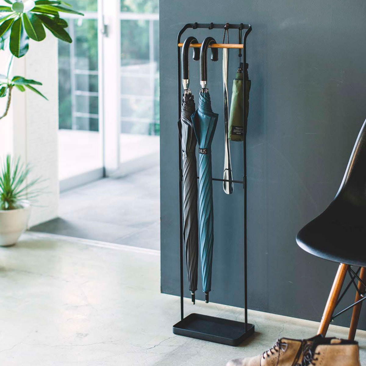 傘立て 山崎実業 TOWER タワー 引っ掛けアンブレラスタンド ブラック