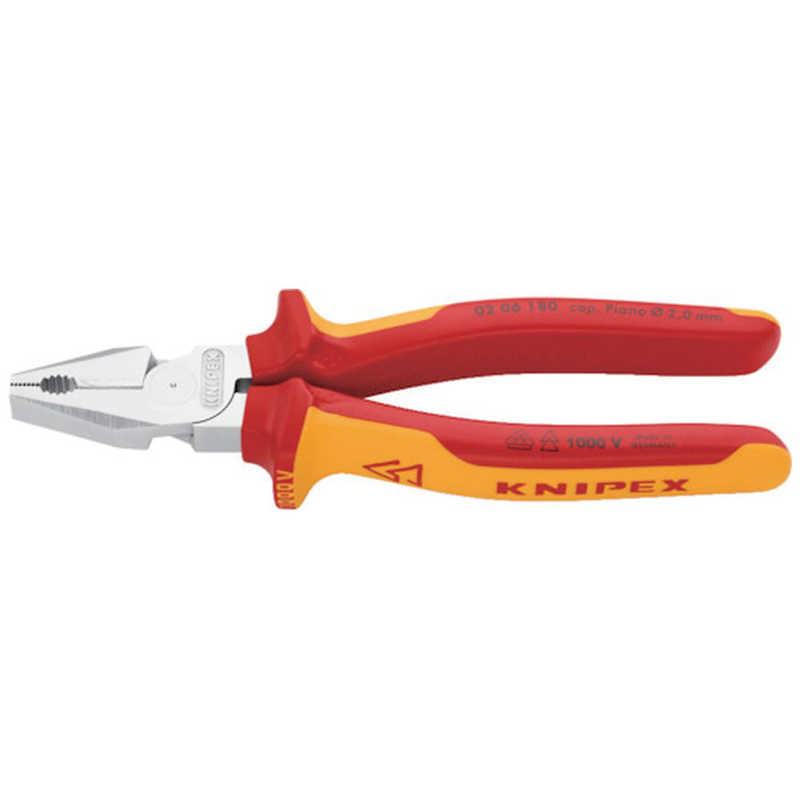 KNIPEX社　1000V絶縁強力型ペンチ 180mm　206180 5,610円