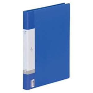 (業務用3セット) LIHITLAB 名刺ホルダー/名刺ファイル (A4/300枚収容 30穴) リングタイプ ヨコ入れ G8801-8 青