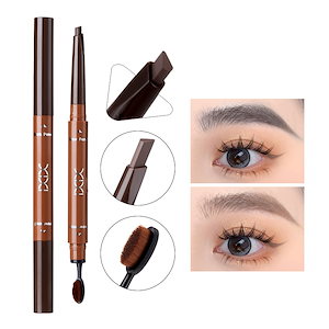 アイブロウペンシル トゥースブラシ型 三角芯 防水防汗 初心者向け ふんわりナチュラル眉