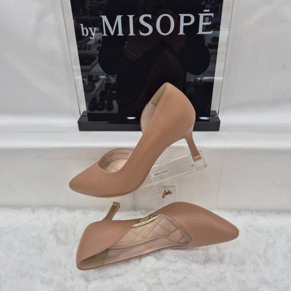 By 女性 サイドオープン パンプス 112HT431SS001 CAMEL 3 JJ