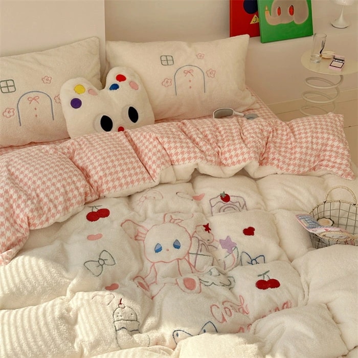 布団カバーセット シングル あったか3点4点セット 秋冬用布団カバー 極細マイクロファイバー 掛け布団カバー かわいい 寝具カバーセット セミダブル 敷布団カバー 布団用カバー 防ダニ 北欧 シーツ