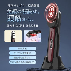 【即納】電気ブラシ 美顔器 EMS 美容家電 電気針ヘッドスパ 電気バリブラシ 目元 フェイスケア 美肌 頭皮ケア マッサージ 振動 磁石式 ラジオ波 エステ 日本語説明書