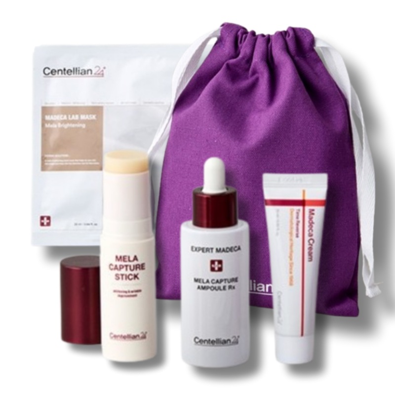 [ギミケア企画セット] センテリアン24 ベスト マデカメラキャプチャー しみ アンプルRX 28ml + スティック10g + クリーム15ml + マスクパック 25ml × 2枚 +ポーチ 5,699円