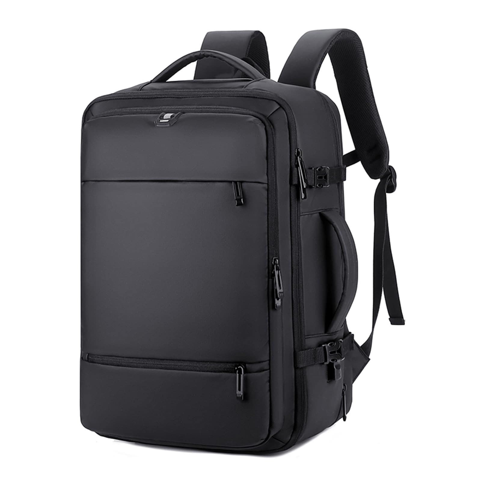 [OFAMOUS] リュック ビジネスリュック マチ拡張 防水 大容量 メンズ 機能拡張 15.6インチPC対応 通勤 出張 旅行バッグ ビジネスバッグ シューズ収納 キャリーオン USB充電ポート付