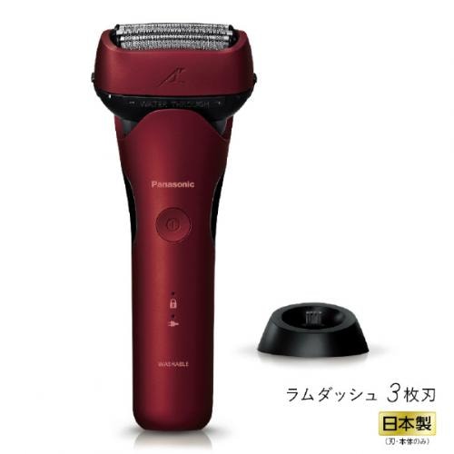 パナソニック Panasonic メンズシェーバー LAMDASH 3枚刃 充電スタンド付 赤 ES-L340D-R