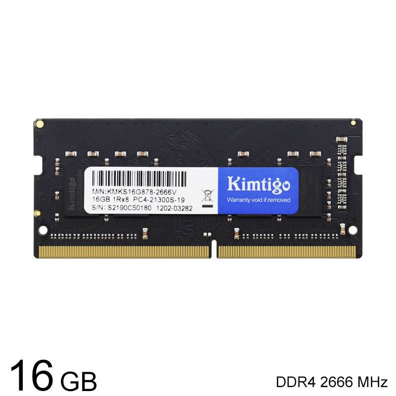 3年保証ノートPC用メモリDDR4-2666PC4-2130016GBSODIMMKIMTIGOKMKS16G878-2666V