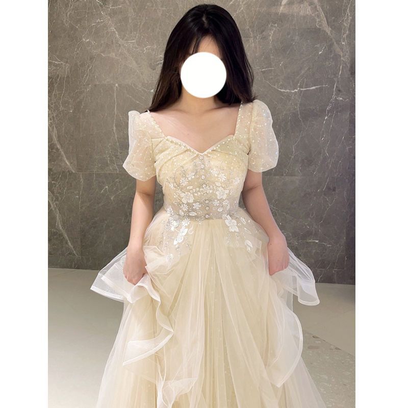 【2枚購入で 3oo円OFF！】シャンパンカラードレス学生卒業生スカート大人ギフト誕生日ホストプリンセススカート