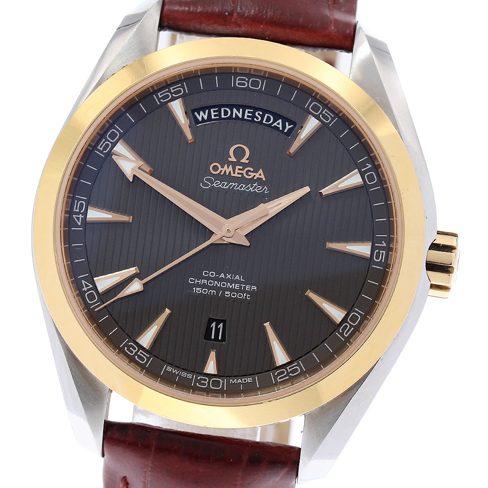 オメガ OMEGA 231.23.42.22.06.001 シーマスター アクアテラ 150M デイデイト 自動巻き メンズ 箱・保証書付き_845474【中古】