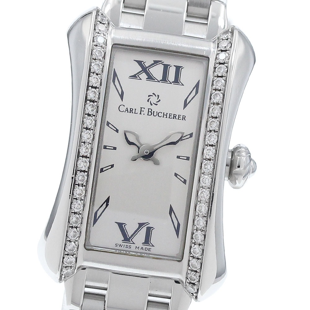 カール F.ブヘラ CARL F.BUCHERER 10703.08 アラクリア サイドダイヤ クォーツ レディース _942581【中古】
