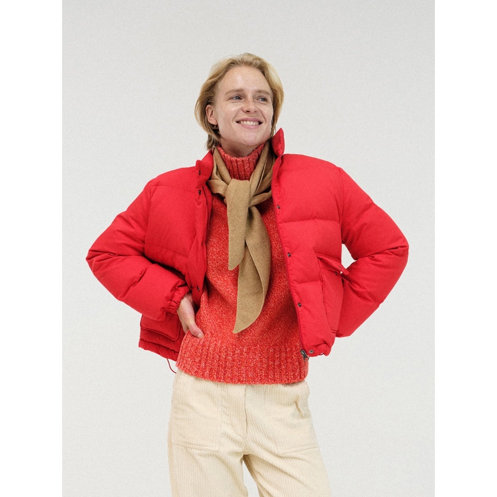 ナッシング WRITELA クロップドパファージャケット (レッド)