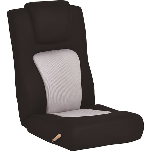 フロアチェア ゴロンリー BK／GY グレー 座椅子