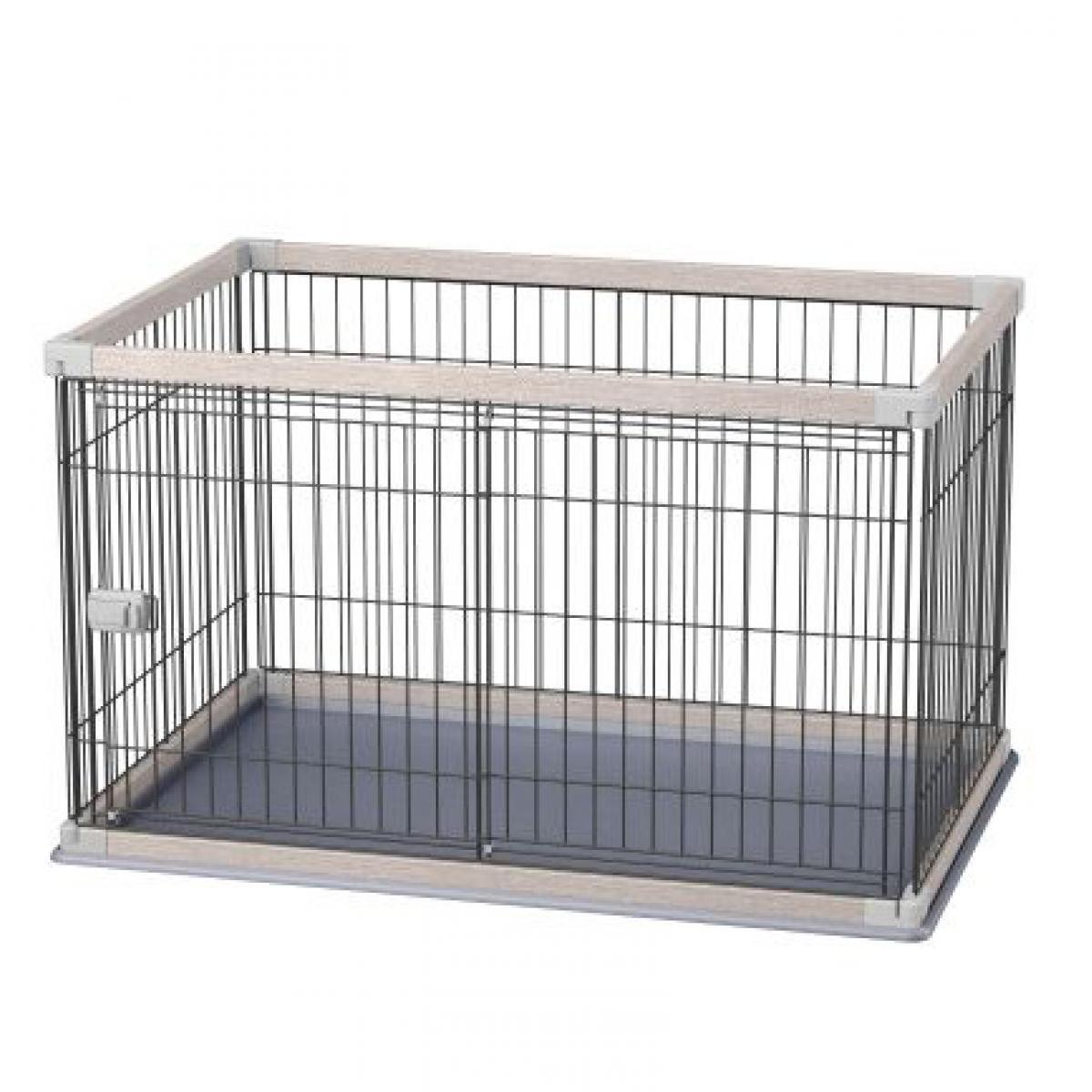 【I】【代引不可】アイリスオーヤマ ウッディサークル アッシュグレー PWSR-1280V【北海道沖縄離島不可】　木目調 ペットサークル ペットケージ 小型犬 中型犬