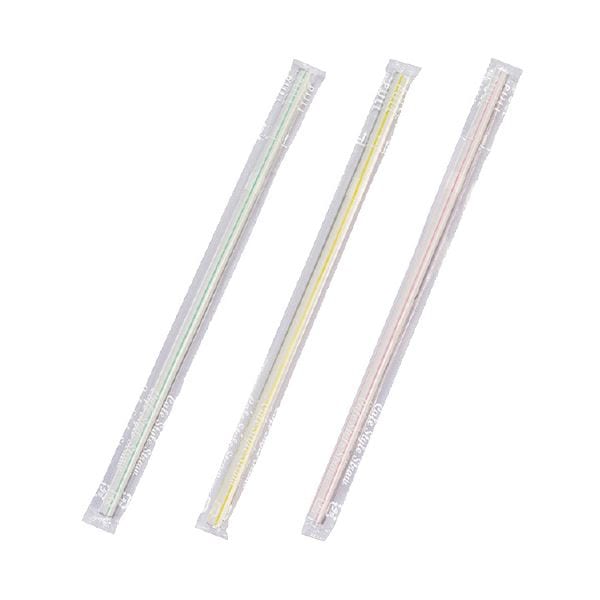 （まとめ）ストリックスデザイン 植物由来原料配合 曲がるストロー 3色アソート袋入 80本[x30]