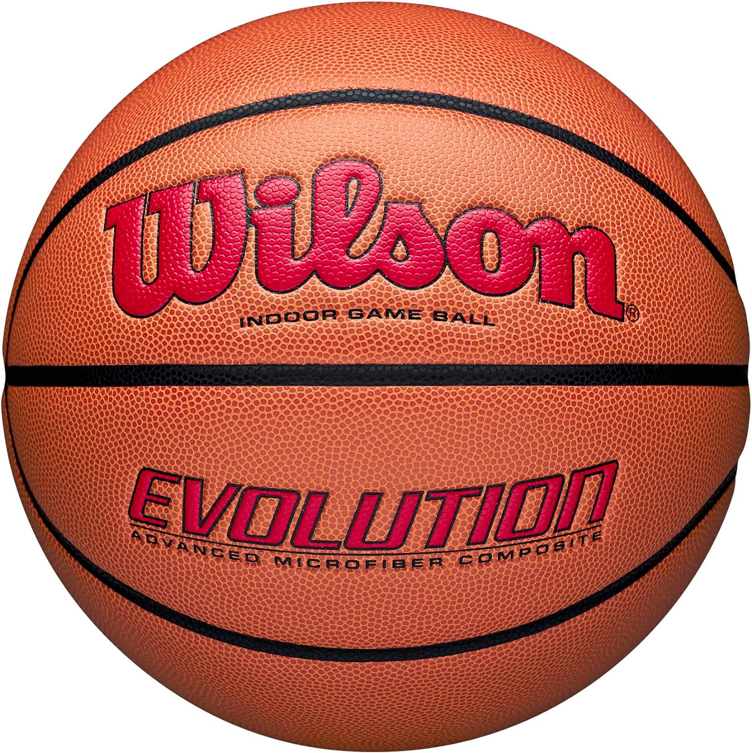 スカーレット Wilson(ウイルソン) 【日本正規品】バスケットボール EVOLUTION (エボリューション) 合成皮革 コンポジット インドア 推奨 ジュニア/レディース/メンズ 7号/6号/5