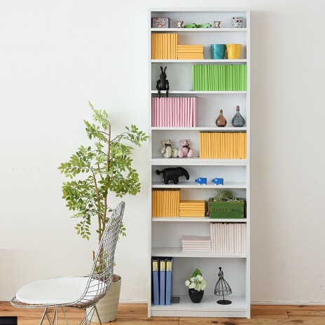 本棚 壁面 収納 スリム 大容量 白 おしゃれ 北欧 幅60 マガジンラック 高さ180 書棚 本収