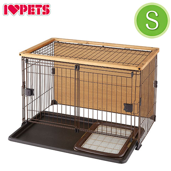 ボンビアルコン ダブルワンサークル S 背面パネルで汚れない Wスライドドア 両引きドア 約905860cm ケージ ゲージ サークル ワイヤー トレー付 木目 小型犬 超小型犬 ボンビ