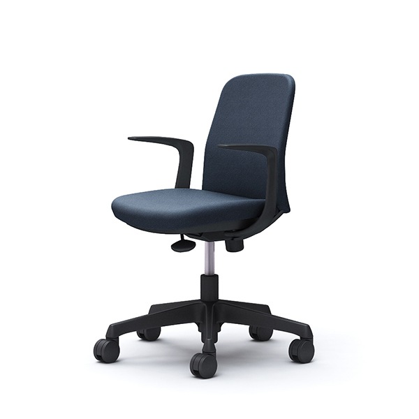【納期約45日】オカムラ CD23AR FXW4 インディゴ Lives Entry Chair [オフィスチェア デザインアーム 5本脚(コンパクトタイプ) ブラックボディ]