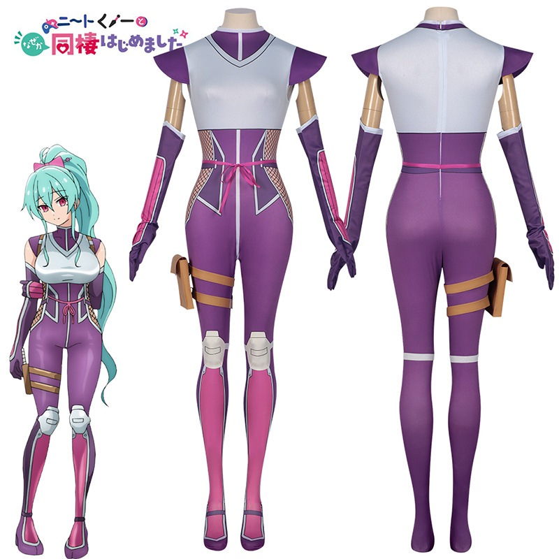 私の不可解な同居生活とニットの女性忍者衣類baidi Cai Mengフルジャンプスーツコスプレ衣類2