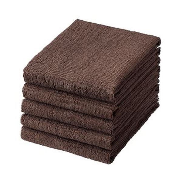 （まとめ）三和 業務用スレン染めフェイスタオルダークブラウン VN240DB-TN 1パック（5枚）20セット