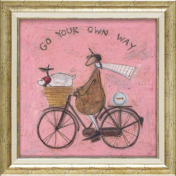 ユーパワー サム/トフト Gel加工 アートフレーム スクエア/Mサイズ 「あなたの道を行く」