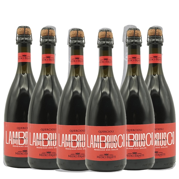【送料無料/6本セット】メディチ エルメーテ クエルチオーリ レッジアーノ ランブルスコ ドルチェ NV 750ml6本 ケース[6本入り] 正規 750ml