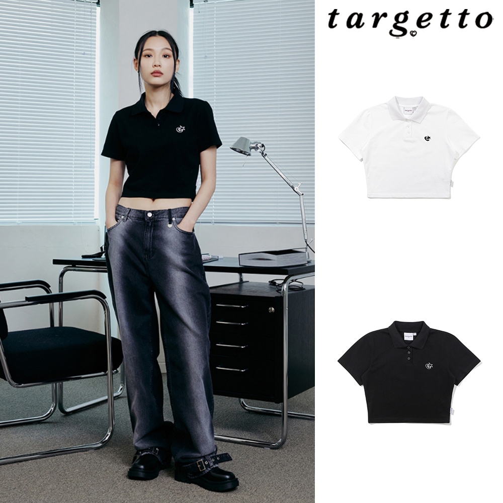 [TARGETTO] SPORTY LOGO CROP PIQUE