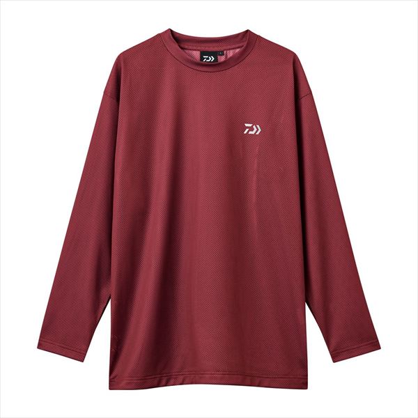 ダイワ ウェア DE-8626 ドライメッシュロングスリーブシャツ ボルドー M