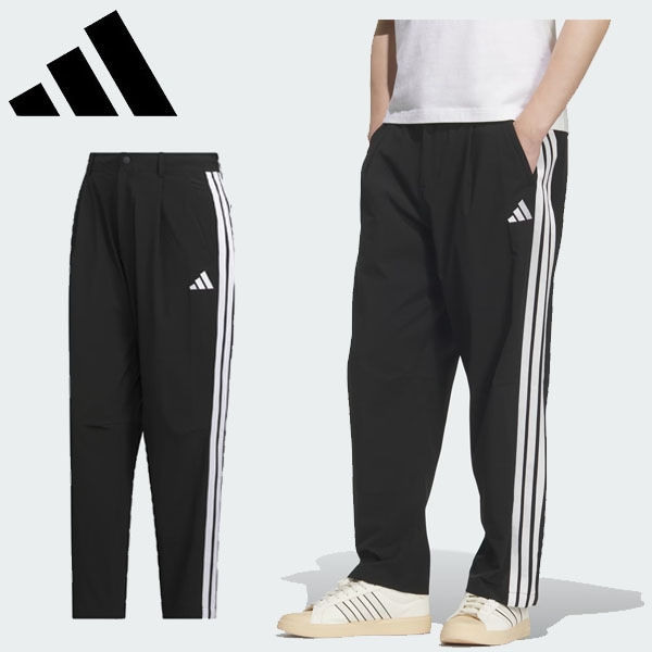 adidas アディダス 軽パン ストレッチコミュータールーズテーパードパンツ RK575-KV4693 メンズ ロングパンツ