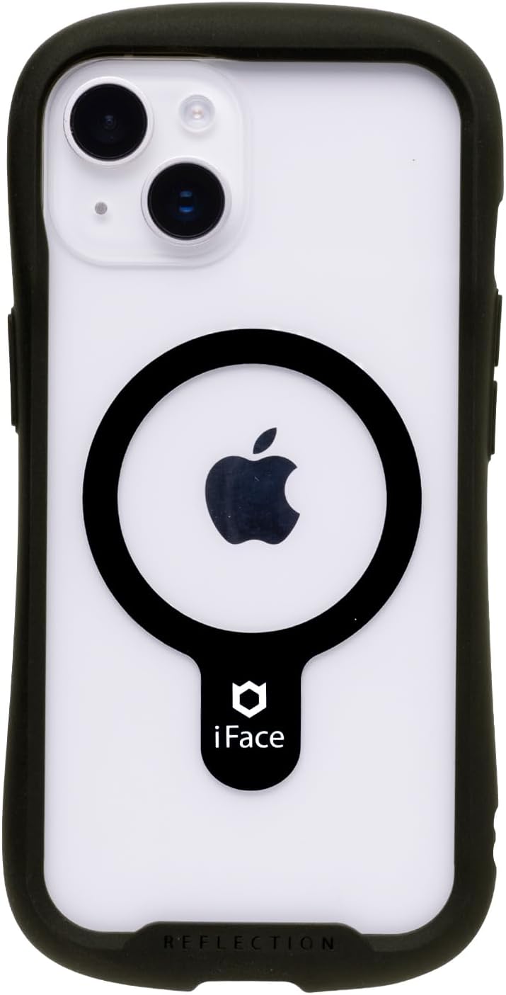 iFace Reflection Magnetic iPhone 14 専用 MagSafe 対応 ケース クリア 強化ガラス (ブラック)アイフェイス アイフォン14 用 iphone14 用 カバ