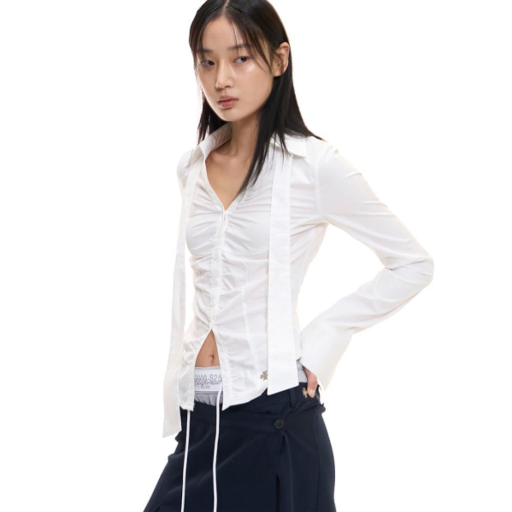2000Archives BELLA TIE SHIRT WHITE 2A25D1SH01WH