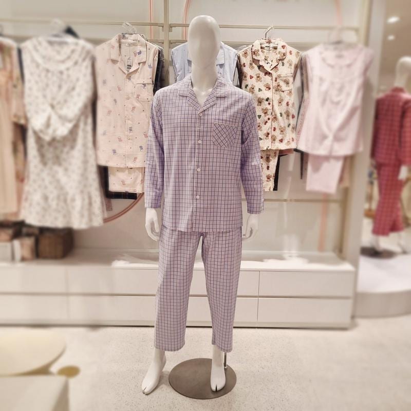 バンブー先染めチェック男性パジャマ MP8889A_s