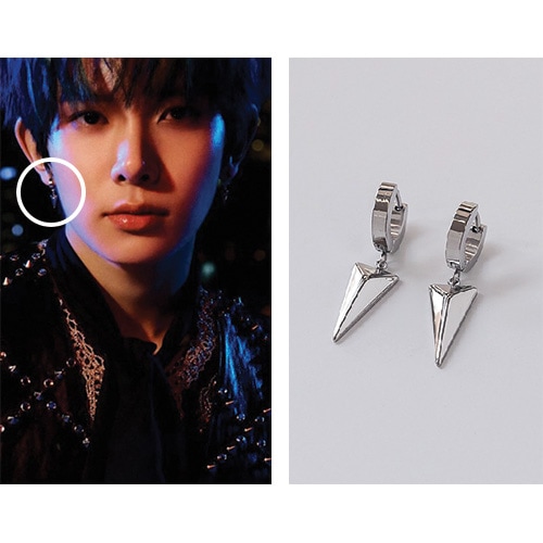 [NUEST JR/WINNER カンスンユン/ENHYPEN ヒスン 着用]シック ワンタッチ イヤリング(one pair)韓国人気ファッション かわいいアクセサリー 男女兼用 ュエリー