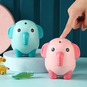 可愛いゾウの爪楊枝箱 プッシュ式 サインアウト リビング 寮 グッズ 家庭用品 プレス式 つまようじ箱