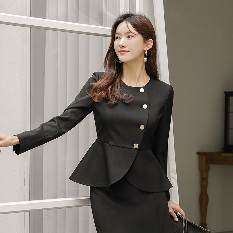韓国 ジャケット セット スーツ エステティック 眉毛ビューティーサロン 洗えるスーツ