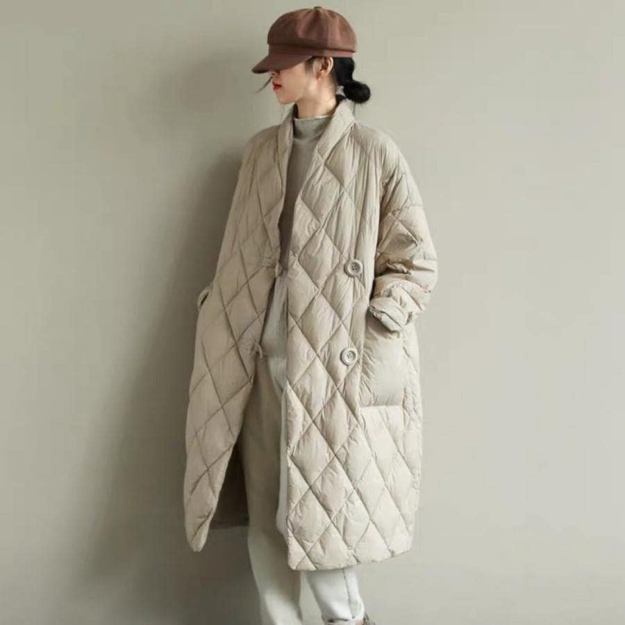ロングコート ゆったり 中綿 キルティング 冬服 防寒 キルティングコート レディース 大きめ アウター 立てネック 長袖 冬アウター 秋 ダウン