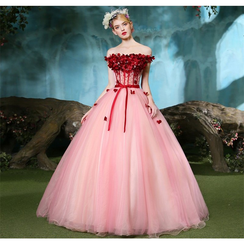 カラードレス 演奏会 安い ロングドレス ピアノ 発表会 パーティドレス ウェディングドレス ピンク