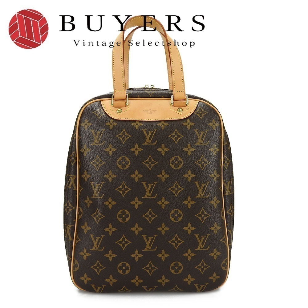 中古 ルイヴィトン ハンドバッグ シューズケース 靴入れ モノグラム M41450 エクスキュルシオンレザー LV 女性 男性 レディース メンズ LOUIS VUITTON Hand Bag P