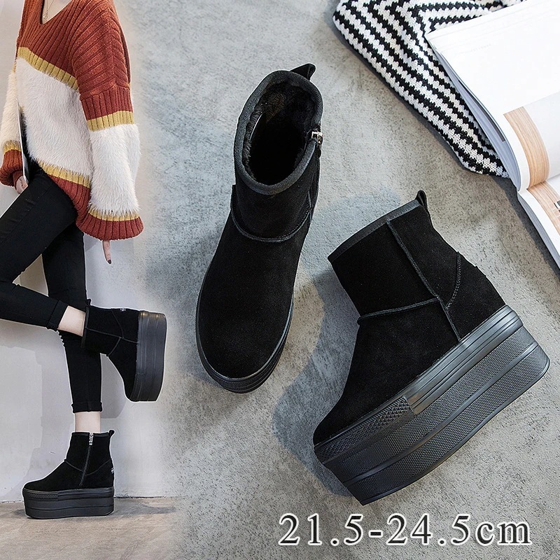 メガ割 ムートンブーツ レディース ムートン ブーツ ショートブーツ ミドルブーツ 厚底 サイドファスナー 厚底ブーツ プラット 疲れない ブーツ 厚底 履きやすい 防寒 暖かい