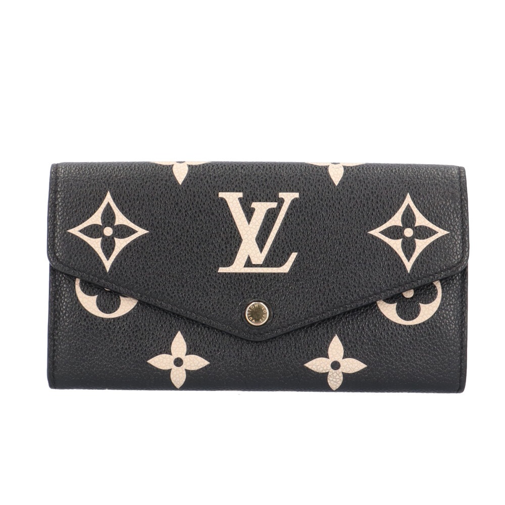 ルイヴィトン ポルトフォイユ・サラ モノグラムバイカラーアンプラント 長財布 M80496 LOUIS VUITTON 中古