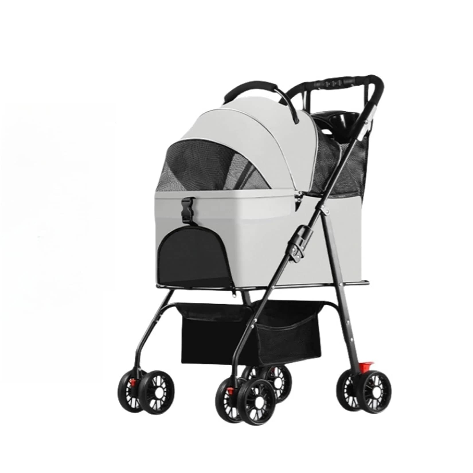 分離型ペットカート 大容量 ワンタッチ折りたたみ式 ブレーキ付き 前輪360回転 衝撃吸収 キャリーバッグ 耐荷重15KG以内 コンパクト 犬猫兼用 多機能 軽量 通気 散歩 買い物 外出 旅行