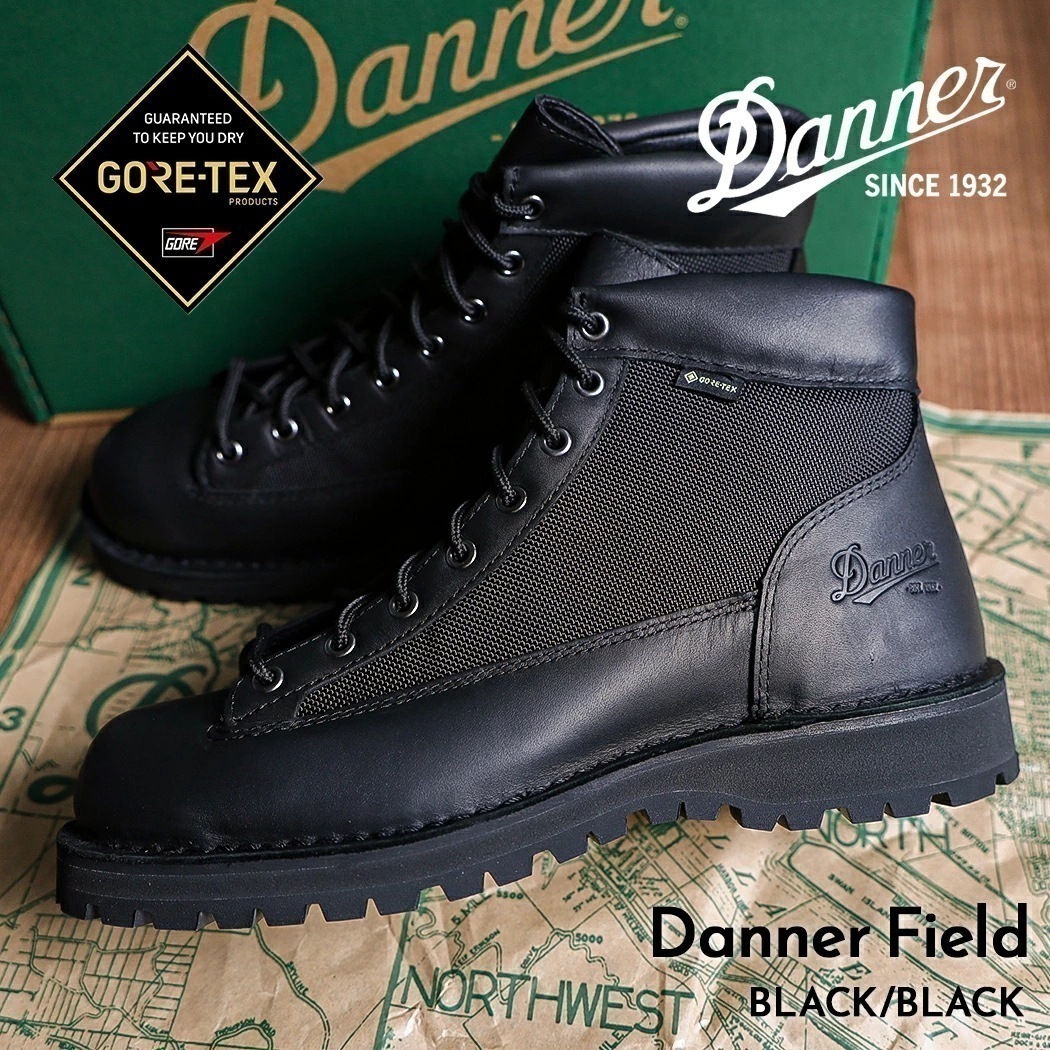 DANNER ダナー ダナーフィールド ブーツ Danner Field GORE-TEX BLACK/BLACK ( 黒 ブラック レザー ゴアテックス 国内正規品 121003 ) 24,914円