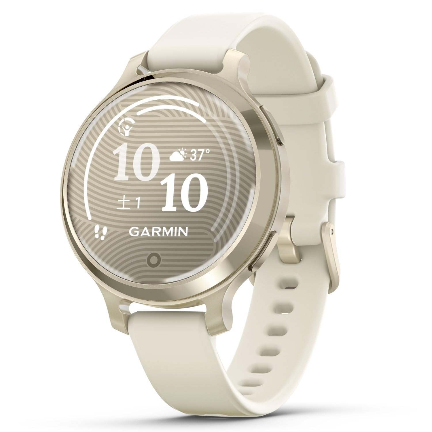 ガーミン(GARMIN) Lily 2 Active Lunar Gold/Bone [フル充電で9日間稼働/GPS内蔵/Suica対応/睡眠分析/スマートフォンと接続で電話メールLINEを通知/