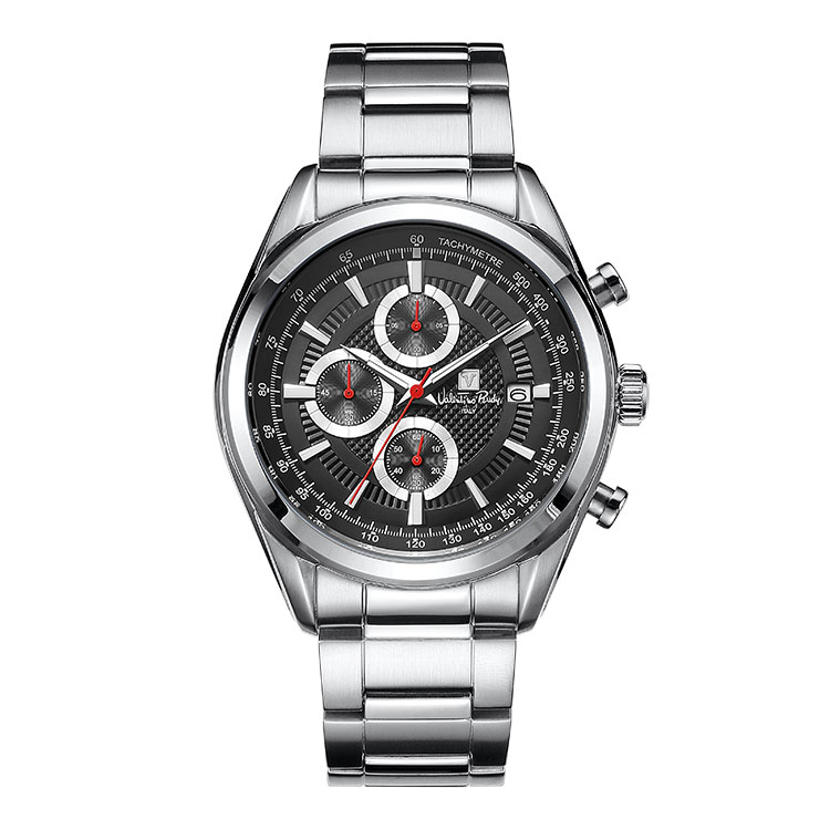 カジュアル腕時計 Valentino rudyVR6555B-BKWT mens metal watch
