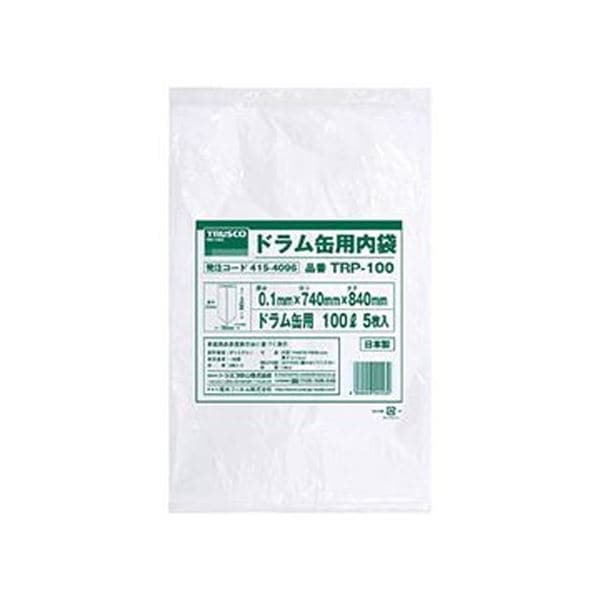 (まとめ)TRUSCO ドラム缶用 内袋 100LTRP-100 1パック(5枚)(×3セット)