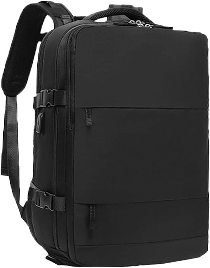 リュック ビジネスリュック メンズ レディース リュックサック バックパック 大容量 シューズ入れ 15.6インチ PCバッグ カバン 2WAY 旅行 USBポート付( 1.ブラック)