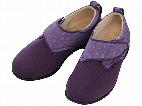 独特な 【送料無料】 徳武産業 介護靴 施設用 ウィングストレッチ 紫