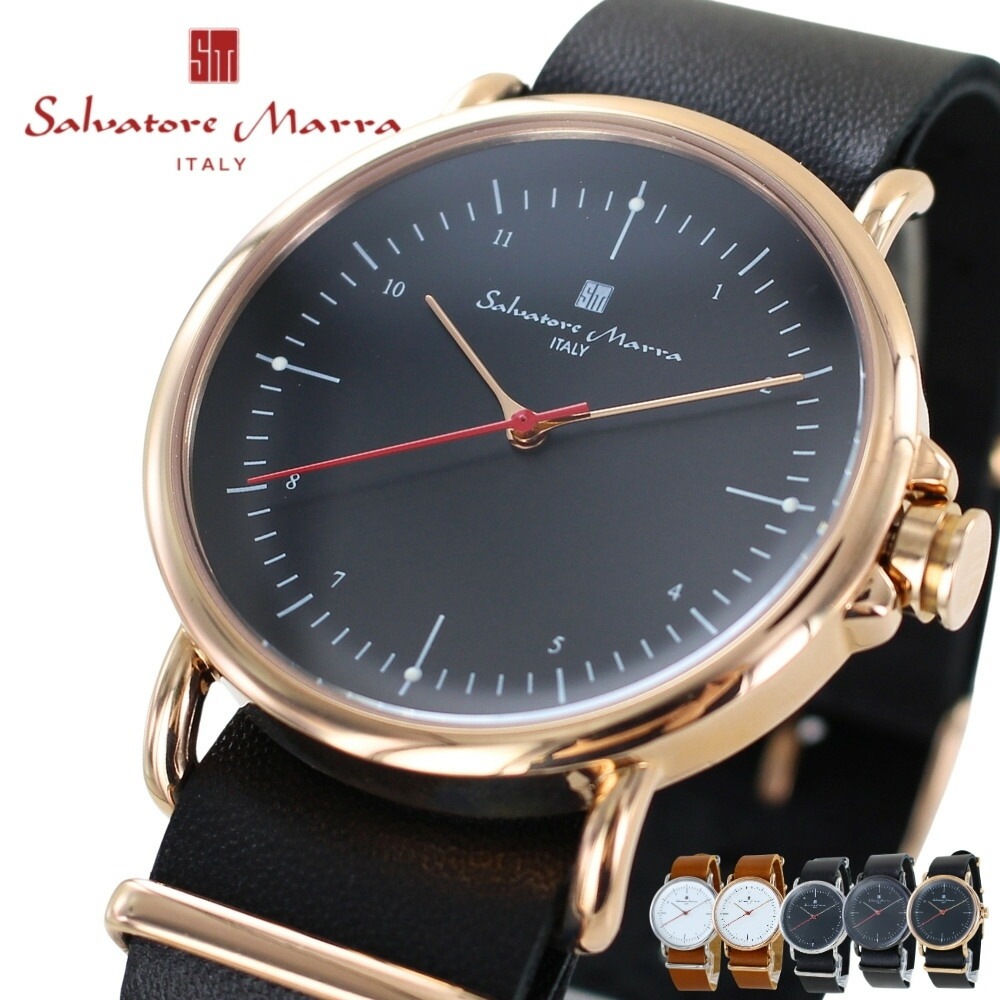 サルバトーレマーラ 腕時計 手表 メンズ レディース ユニセックス 北欧 おしゃれ 大人 シンプル カジュアル NATOベルト レザーウォッチ 時計 ブランド アナログ 仕事用 彼氏 彼女 プレゼント